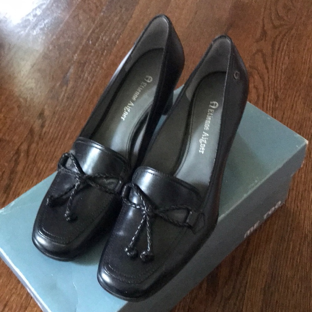 New Etienne Aigner Black Heels 6M
